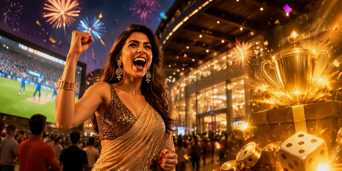 Indian player celebrating while playing card game Andar Bahar in Delhi